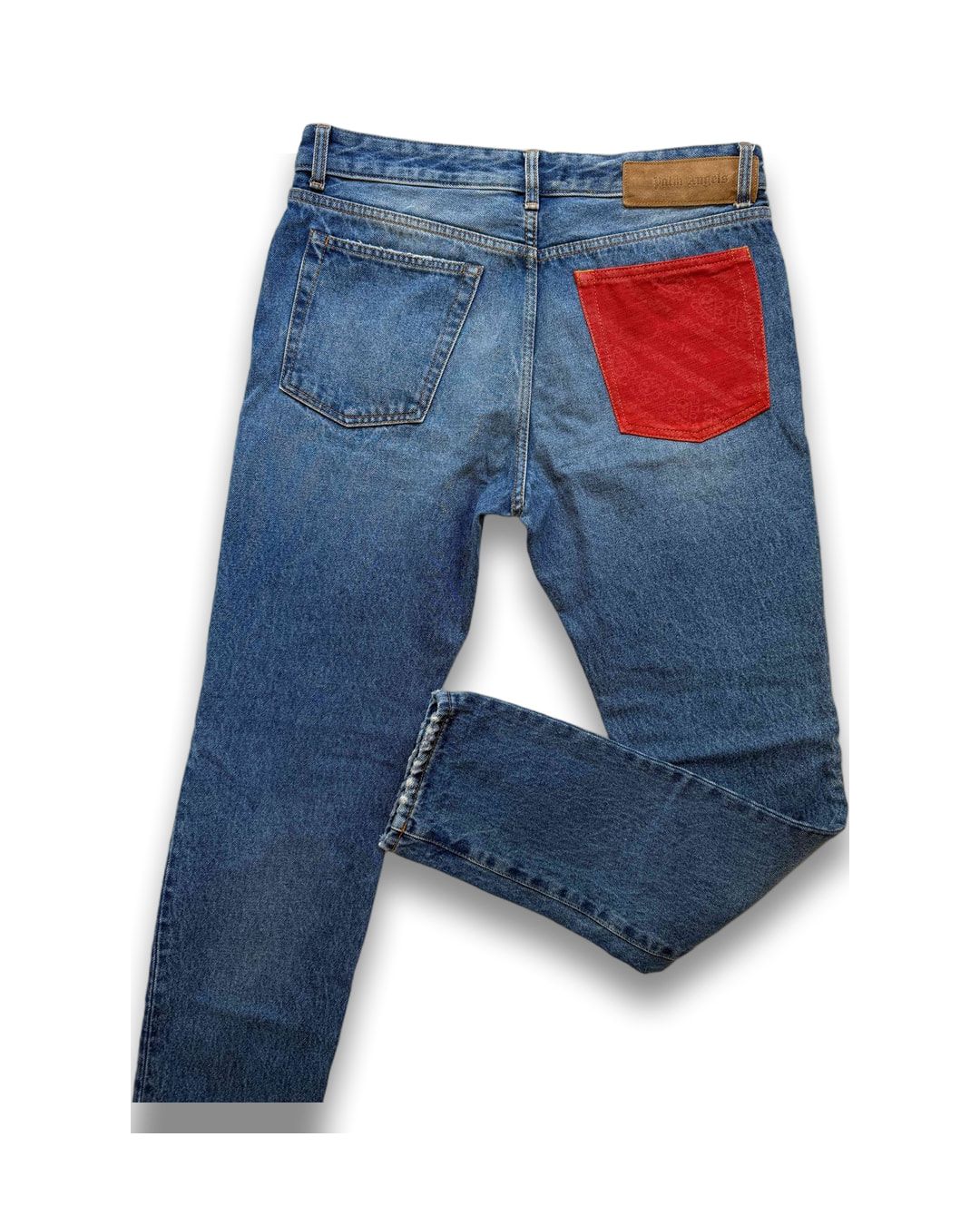ג'ינס כחול של Palm Angels עם כיס אדום