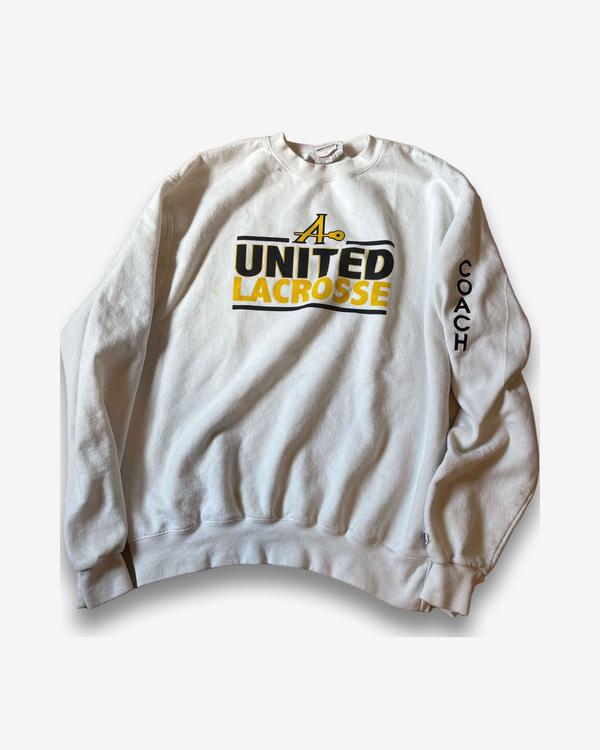 סווטשירט לבן עם הדפס UNITED LACROSSE