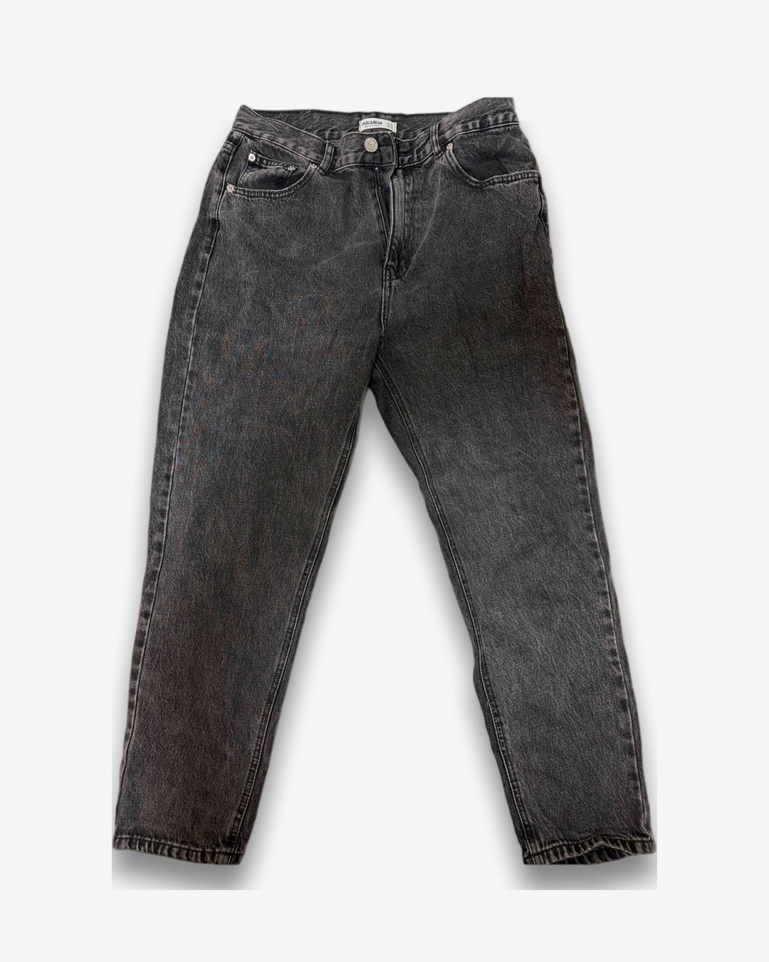 ג'ינס שחור בגזרת מותן גבוהה של Pull&Bear