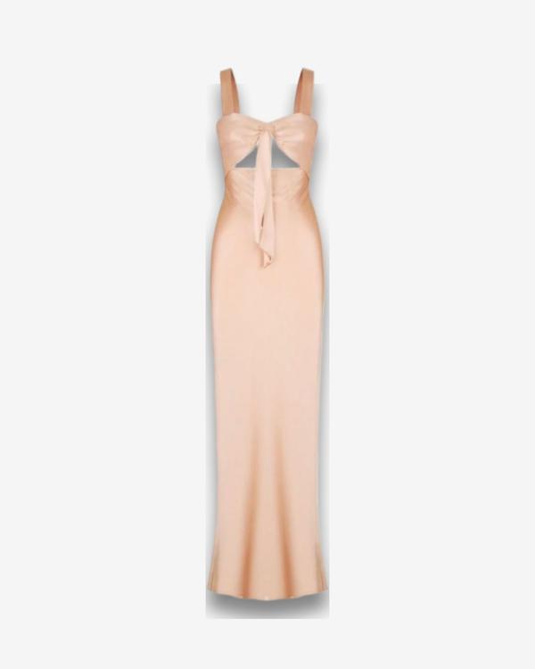 Shona Joy La Lune Bow Tie Maxi Dress – Desert Rose | נלבשה פעם אחת
