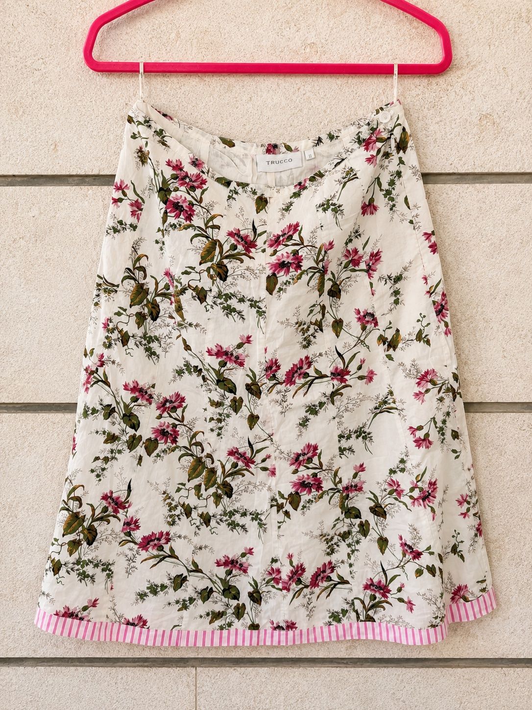 Vintage Y2K Floral Midi Skirt | Romantic Botanical Print
