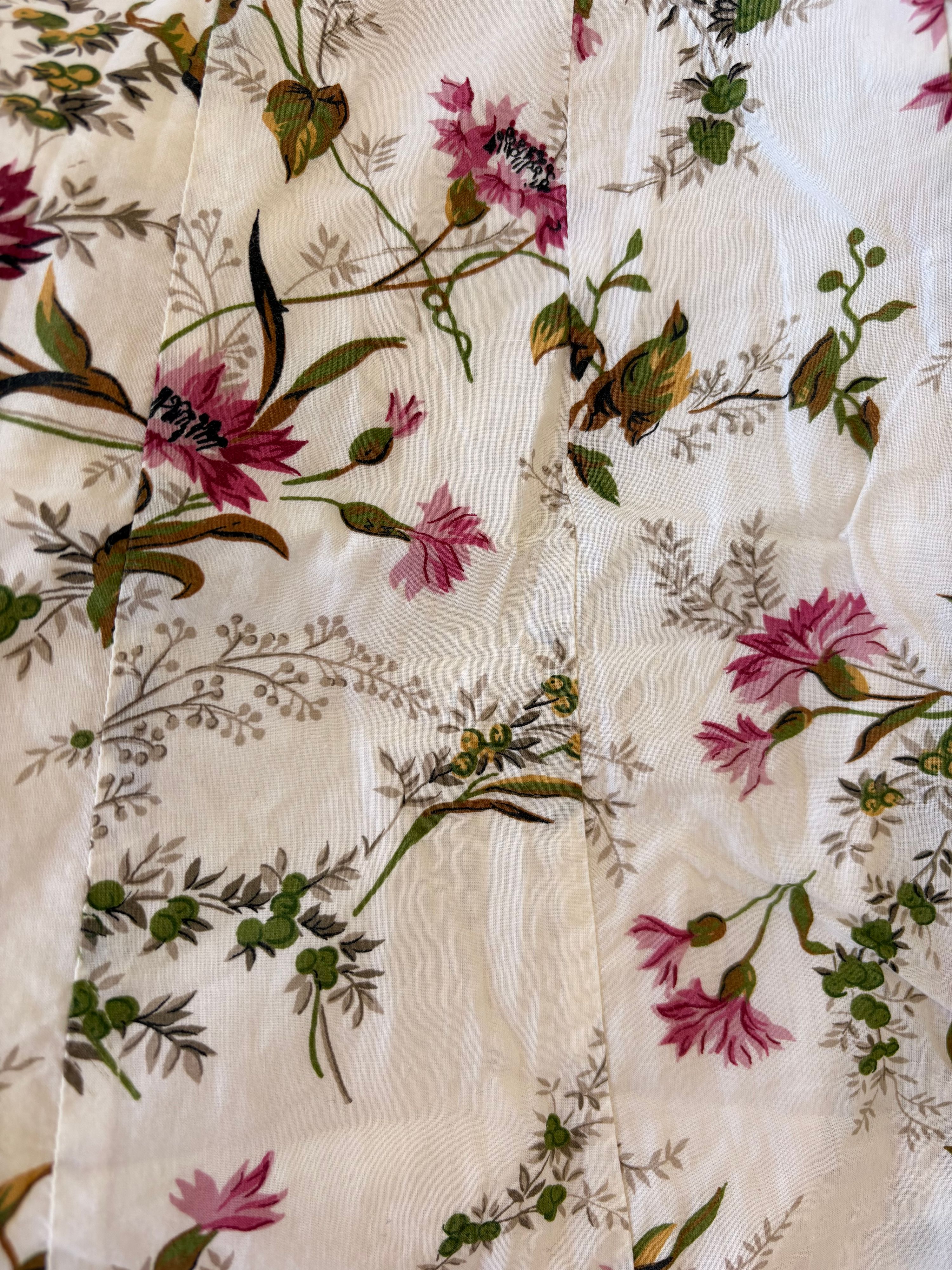 Vintage Y2K Floral Midi Skirt | Romantic Botanical Print
