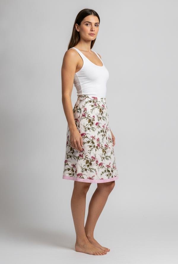 Vintage Y2K Floral Midi Skirt | Romantic Botanical Print