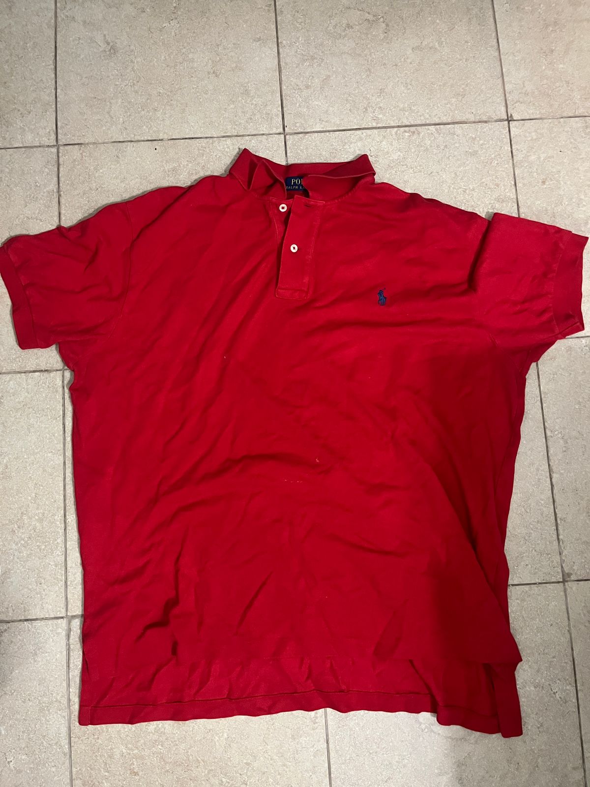 חולצת פולו אדומה קלאסית של ראלף לורן xl