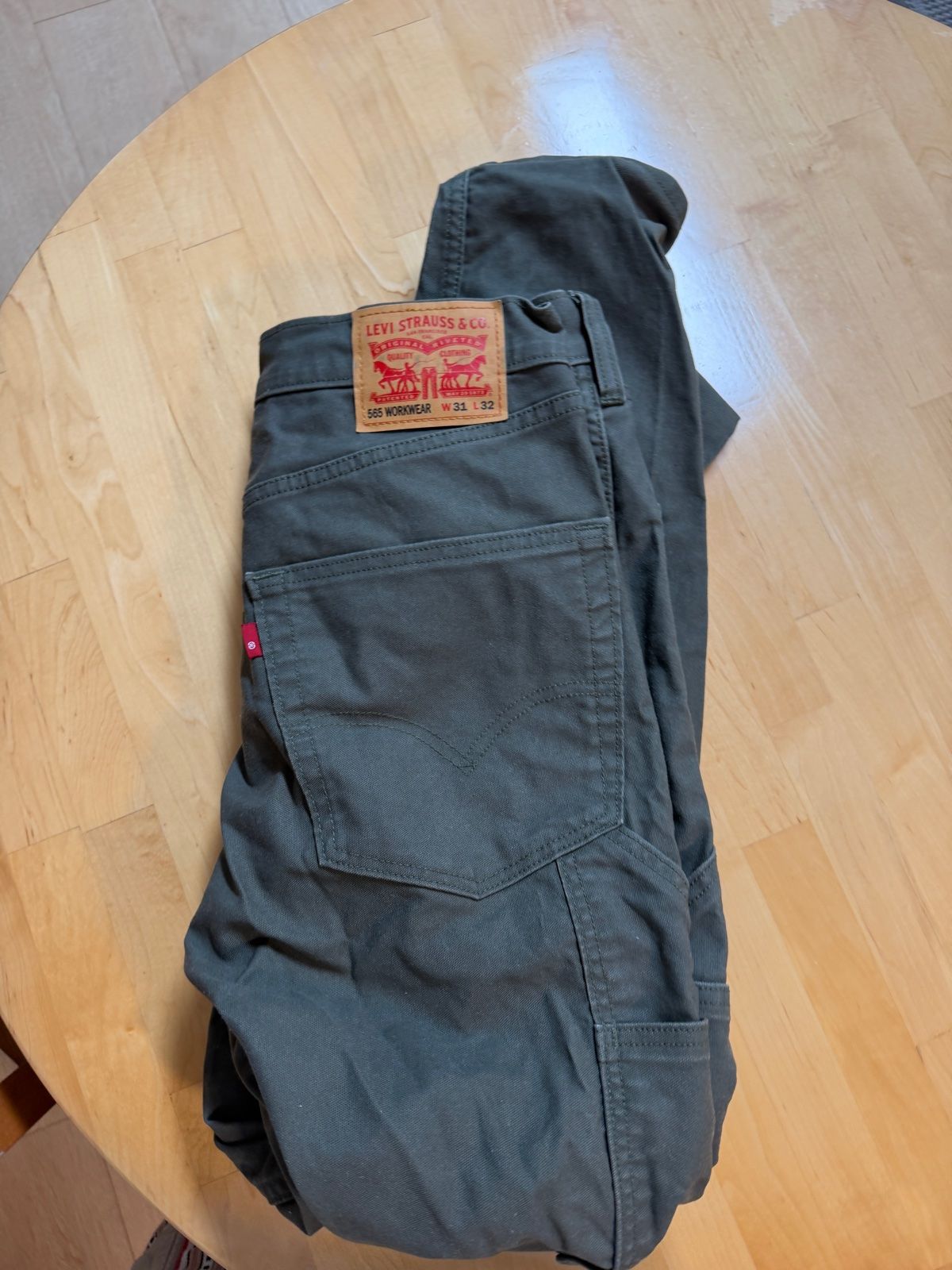 מכנסי עבודה Levi's ירוקים לגברים