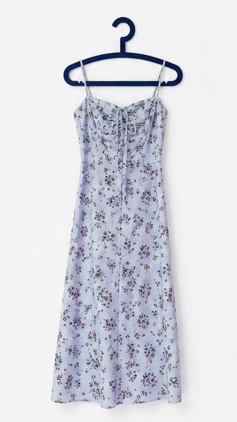 שמלת קיץ פרחונית תכלת