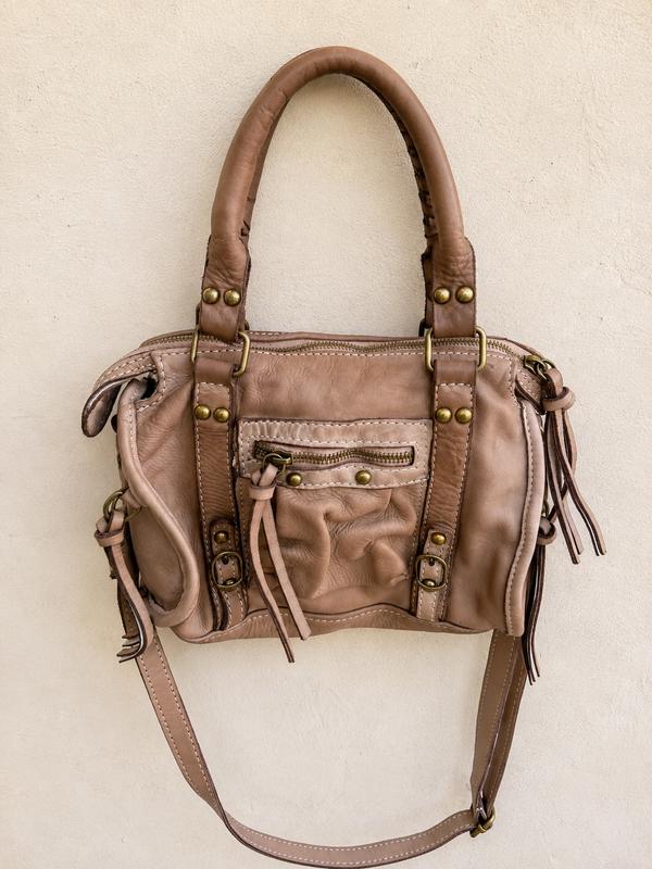 Italian Genuine Leather Y2K Moto Bag | תיק עור אמיתי מאיטליה