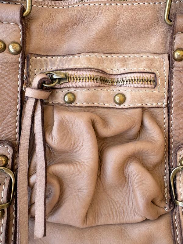 Italian Genuine Leather Y2K Moto Bag | תיק עור אמיתי מאיטליה